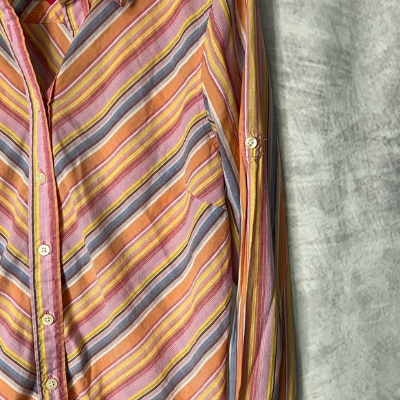 Tommy Hilfiger Orange, Yellow, Blue, White etc. Colorful Pastel Button Down - 12 - Picture 11 of 12